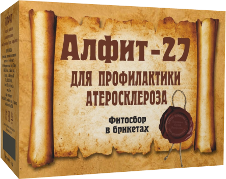 картинка Алфит - 27 Для профилактики атеросклероза, 60 брикетов по 2 г от магазина Панацея в Красноярске