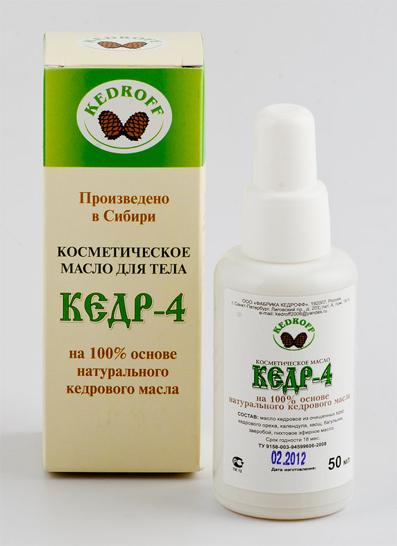 картинка Кедр-4 (масло для тела), 50 мл от магазина Панацея в Красноярске