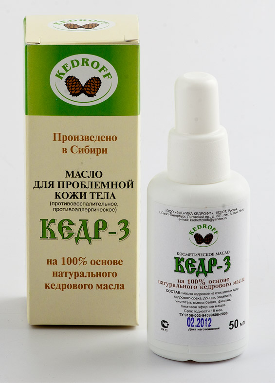 картинка Кедр-3 (косметическое масло для проблемной кожи), 50 мл от магазина Панацея в Красноярске