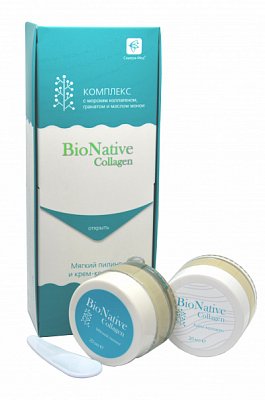 картинка BioNative Collagen мягкий пилинг 20 мл + крем-коллаген 20 мл от магазина Панацея в Красноярске
