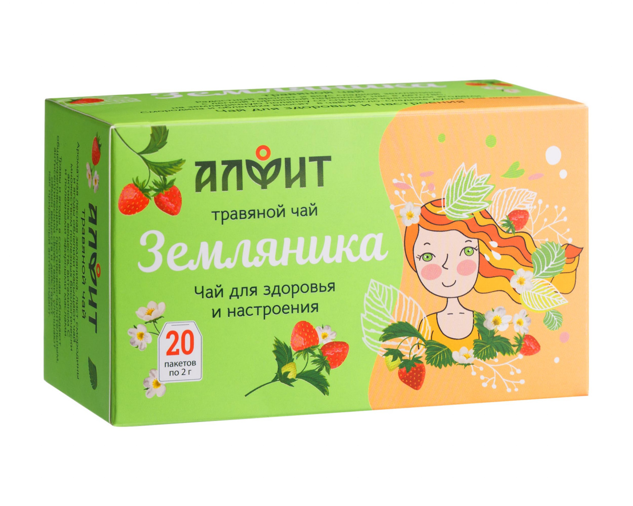 картинка Земляничный чай, 40г (20 ф-п по 2 г) от магазина Панацея в Красноярске