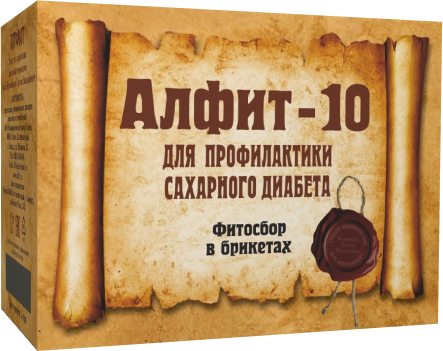 картинка Алфит - 10 Для профилактики сахарного диабета, 60 брикетов по 2 г от магазина Панацея в Красноярске