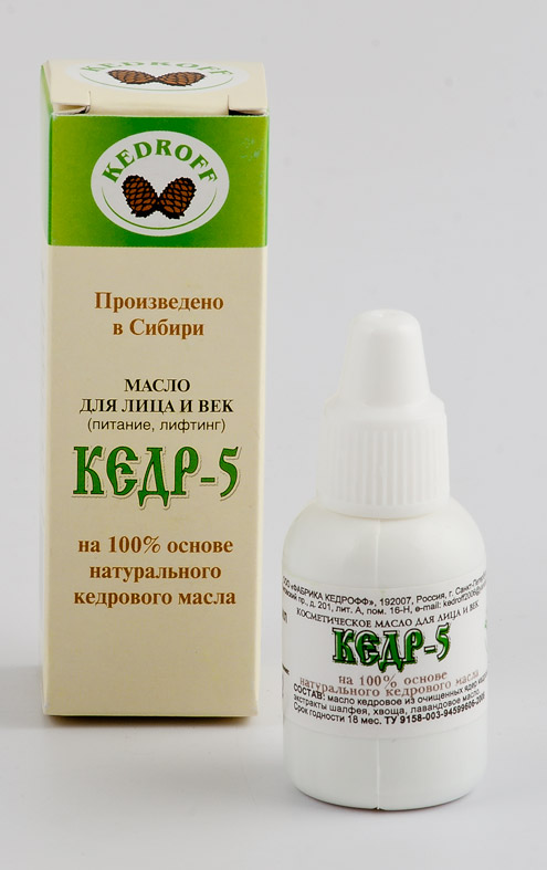 картинка Кедр-5 (масло для лица и век), 15 мл от магазина Панацея в Красноярске
